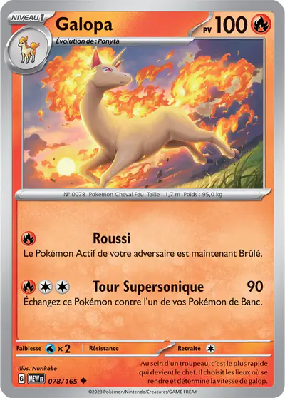 Image de la carte Pokemon Galopa 078/165