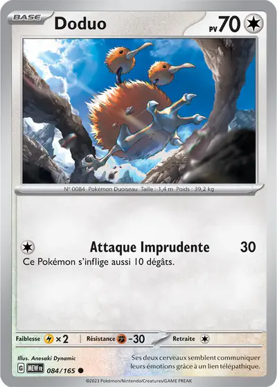 Image de la carte Pokemon Doduo 084/165