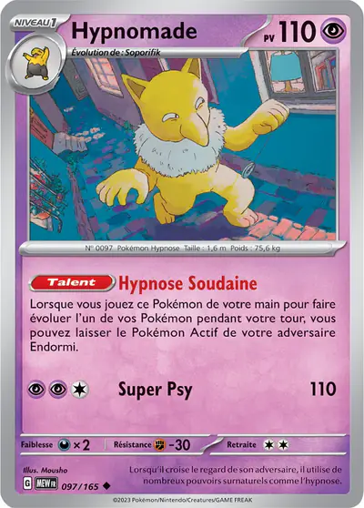 Image de la carte Pokemon Hypnomade 097/165
