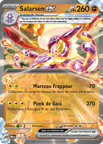 Image de la carte Pokemon Salarsen ex 100/182