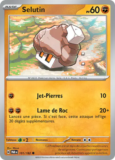 Image de la carte Pokemon Selutin 101/182