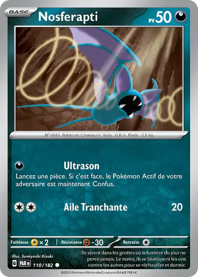 Image de la carte Pokemon Nosferapti 110/182
