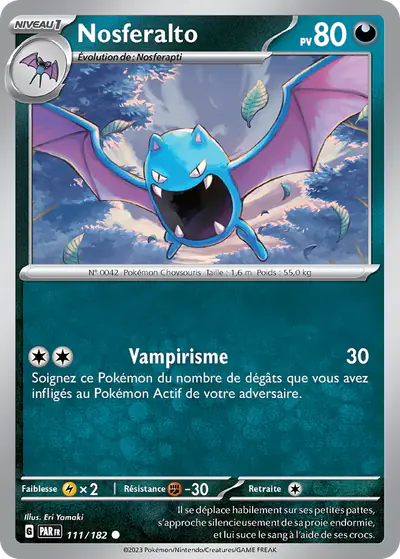 Image de la carte Pokemon Nosferalto 111/182