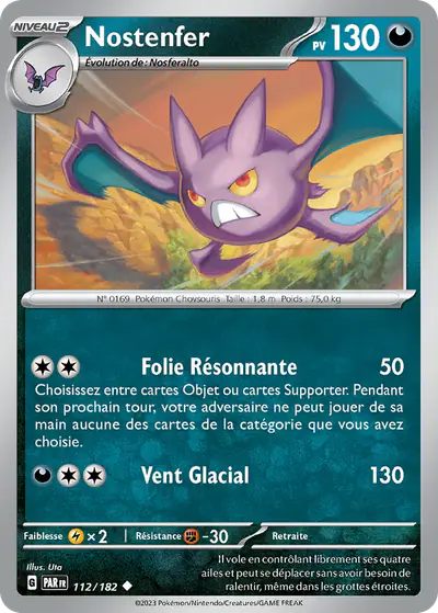 Image de la carte Pokemon Nostenfer 112/182