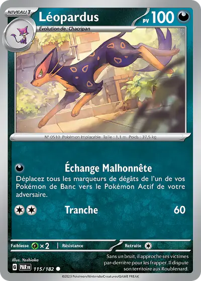 Image de la carte Pokemon Léopardus 115/182
