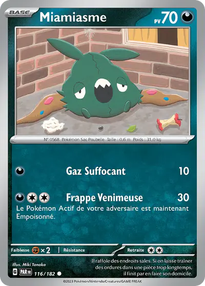 Image de la carte Pokemon Miamiasme 116/182
