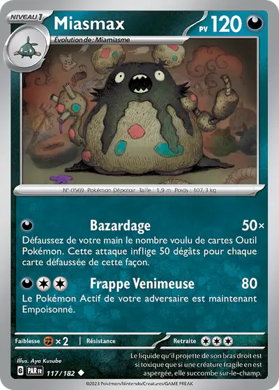 Image de la carte Pokemon Miasmax 117/182