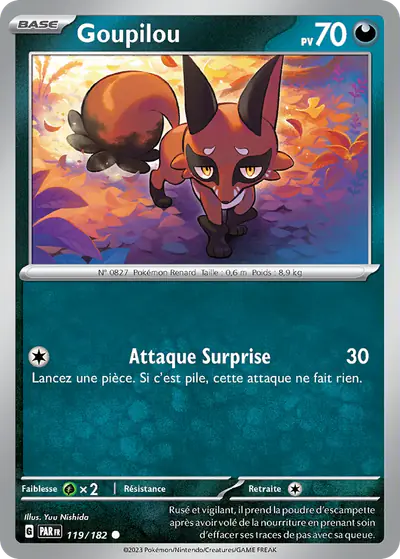 Image de la carte Pokemon Goupilou 119/182