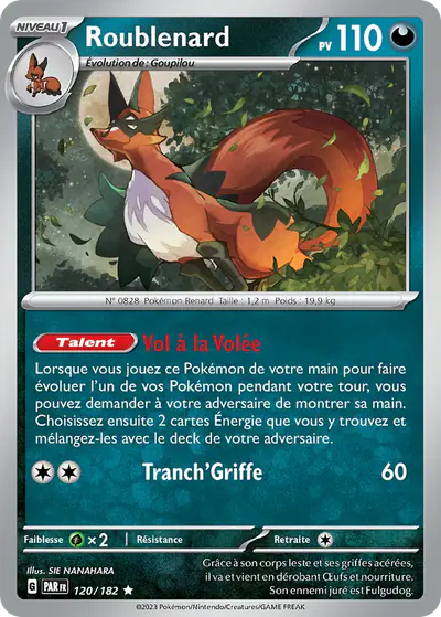 Image de la carte Pokemon Roublenard 120/182