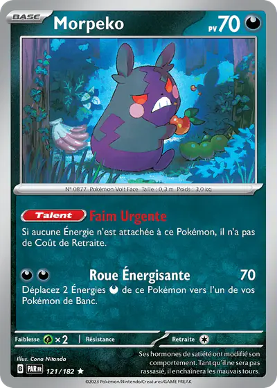 Image de la carte Pokemon Morpeko 121/182