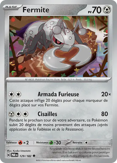 Image de la carte Pokemon Fermite 129/182