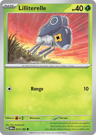 Image de la carte Pokemon Lilliterelle 013/182