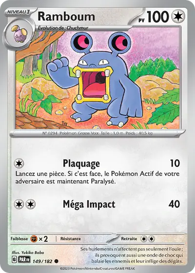 Image de la carte Pokemon Ramboum 149/182