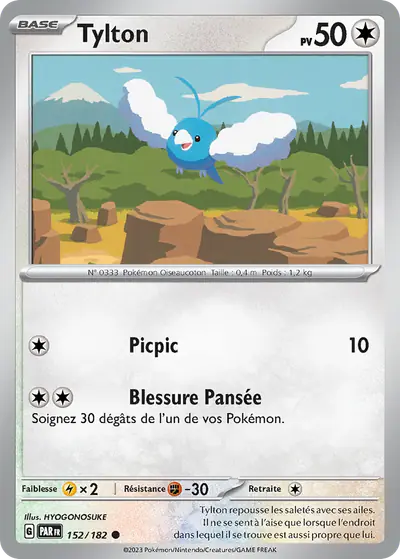 Image de la carte Pokemon Tylton 152/182