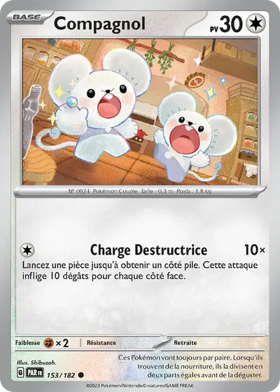 Image de la carte Pokemon Compagnol 153/182