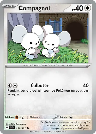 Image de la carte Pokemon Compagnol 154/182