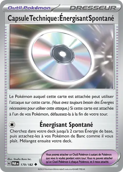 Image de la carte Pokemon Capsule Technique : Énergisant Spontané 179/182
