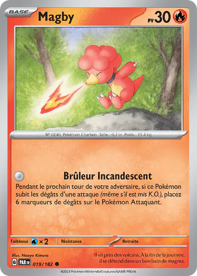 Image de la carte Pokemon Magby 019/182