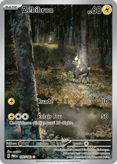 Image de la carte Pokemon Zébibron 195/182