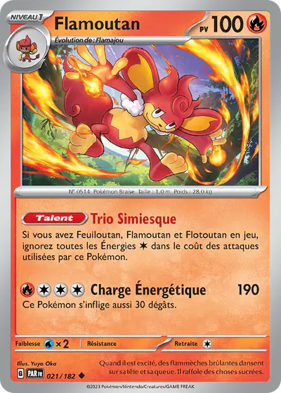 Image de la carte Pokemon Flamoutan 021/182