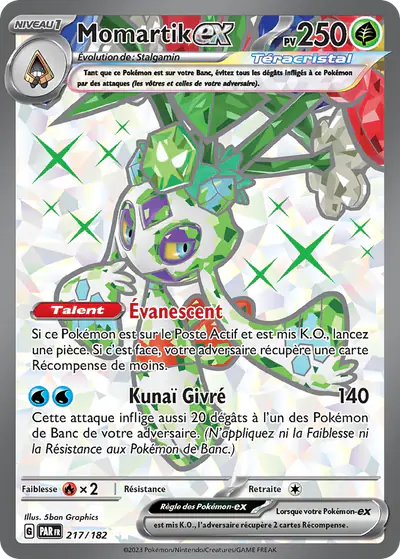 Image de la carte Pokemon Momartik ex 217/182
