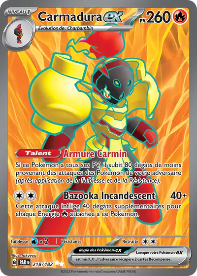 Image de la carte Pokemon Carmadura ex 218/182