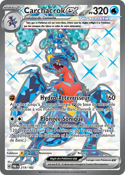 Image de la carte Pokemon Carchacrok ex 219/182