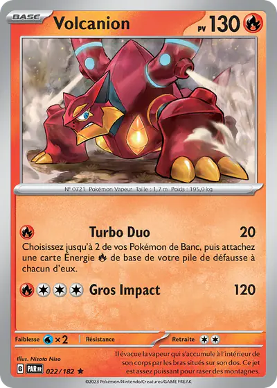 Image de la carte Pokemon Volcanion 022/182