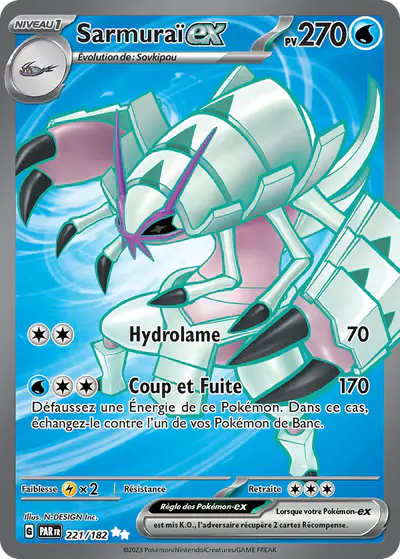 Image de la carte Pokemon Sarmuraï ex 221/182