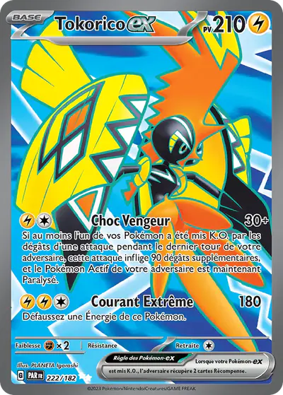 Image de la carte Pokemon Tokorico ex 222/182