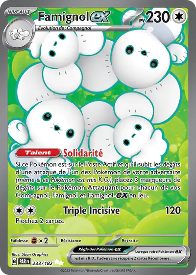 Image de la carte Pokemon Famignol ex 233/182