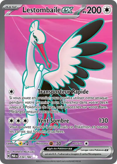 Image de la carte Pokemon Lestombaile ex 234/182