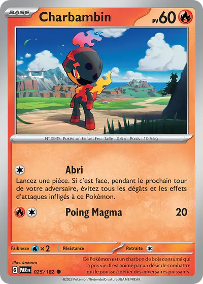 Image de la carte Pokemon Charbambin 025/182