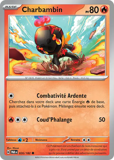 Image de la carte Pokemon Charbambin 026/182