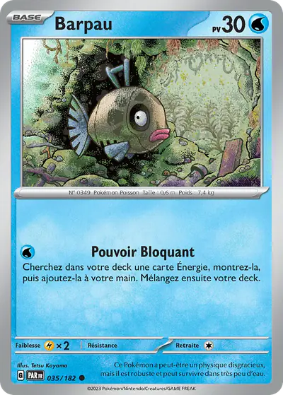 Image de la carte Pokemon Barpau 035/182