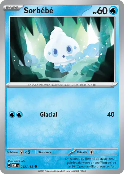 Image de la carte Pokemon Sorbébé 043/182