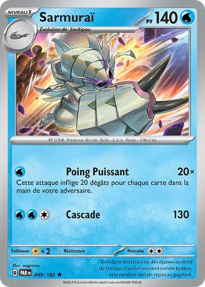 Image de la carte Pokemon Sarmuraï 049/182