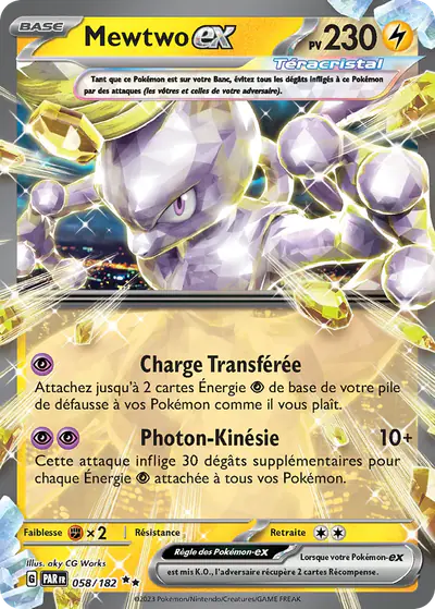 Image de la carte Pokemon Mewtwo ex 058/182