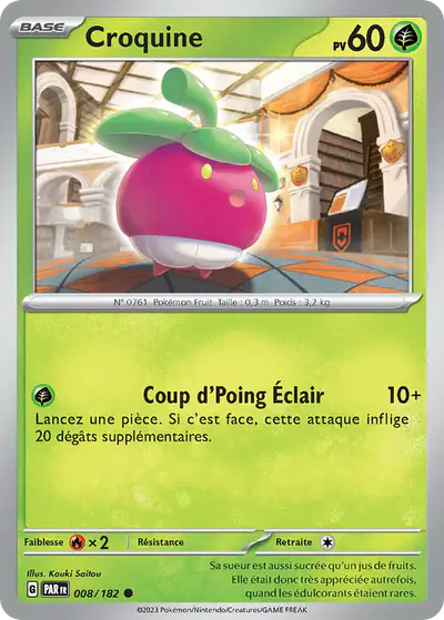 Image de la carte Pokemon Croquine 008/182