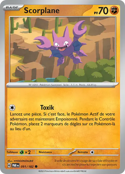 Image de la carte Pokemon Scorplane 091/182