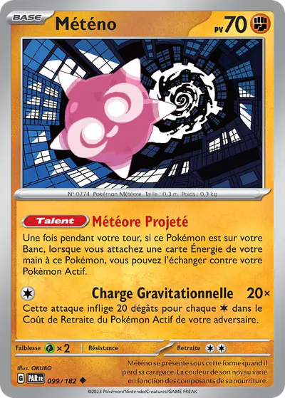 Image de la carte Pokemon Météno 099/182