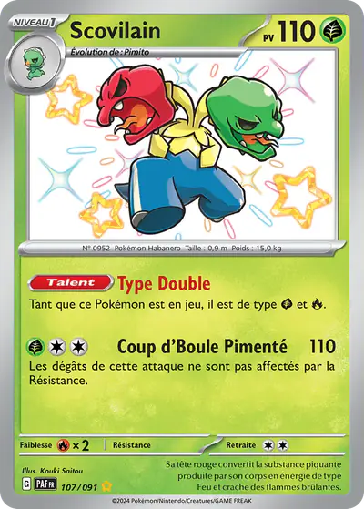 Image de la carte Pokemon Scovilain 107/91