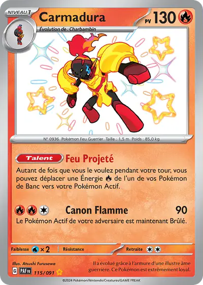 Image de la carte Pokemon Carmadura 115/91