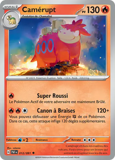 Image de la carte Pokemon Camérupt 012/91