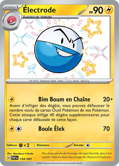 Image de la carte Pokemon Électrode 134/91