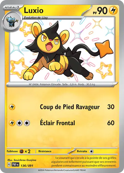 Image de la carte Pokemon Luxio 136/91