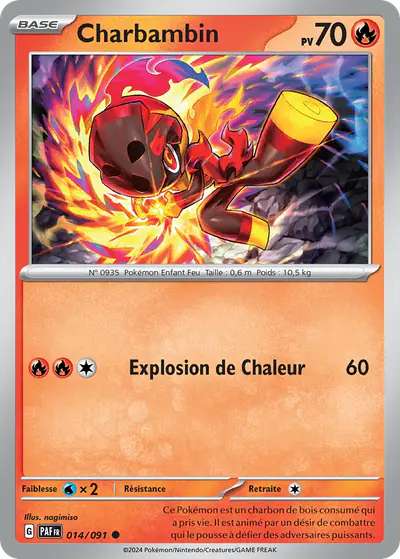 Image de la carte Pokemon Charbambin 014/91