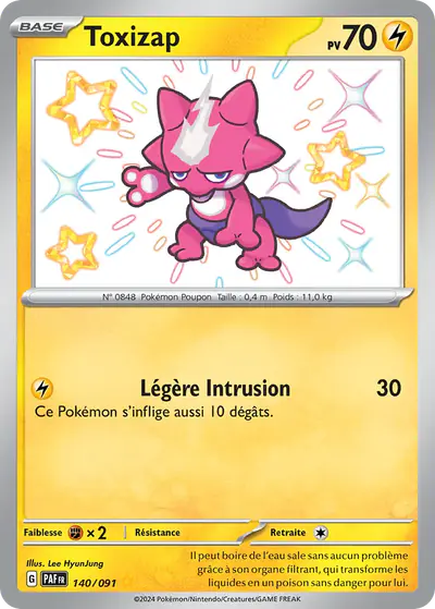 Image de la carte Pokemon Toxizap 140/91