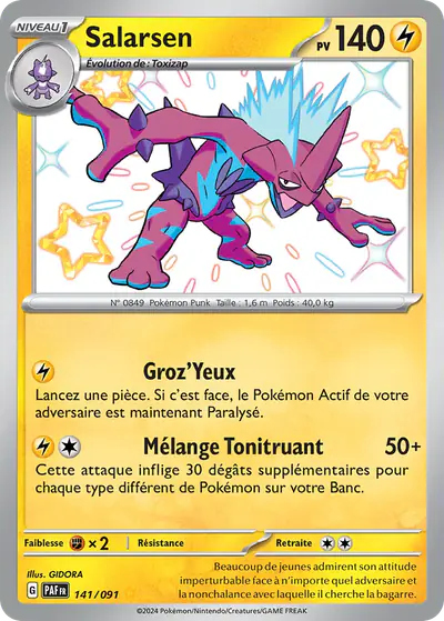 Image de la carte Pokemon Salarsen 141/91
