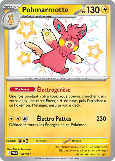Image de la carte Pokemon Pohmarmotte 144/91
